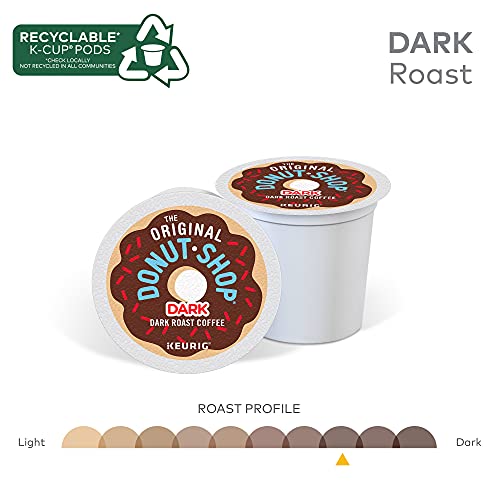 THE ORIGINAL DONUT SHOP DARK KEURIG SINGLE-SERVE K-CUP PODS, DARK ROAST COFFEE, 72 COUNT