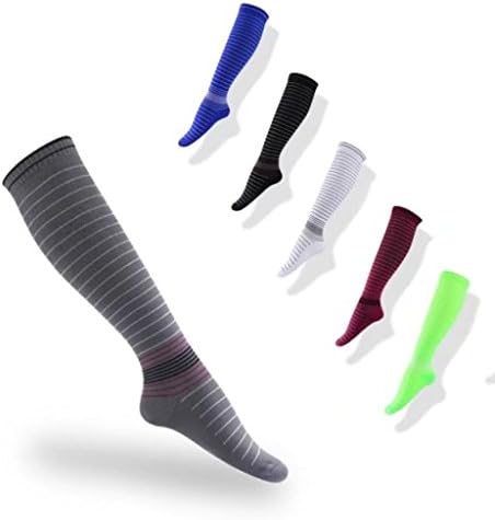 PHIVUTY Graduated Compression Socks 1 Pair For Men &amp; Women 15-20 mmHg Medical Grade Stocking (S/M, Gray)