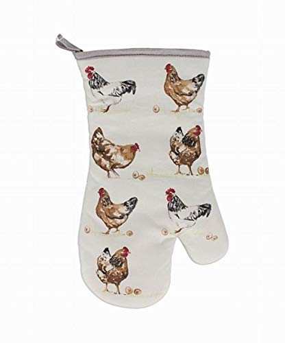 The Leonardo Collection LP94055 Chickens Gauntlet Single Oven Glove, Multicolour, 19x32x1cm