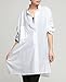 ellazhu Women Loose Casual Solid Long Sleeve Cotton Shirt Tops Blouse WO50 White