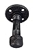 DIY CARTEL Industrial Pipe Coat Hat Towel Plant & Robe Hook Commercial Grade Black Malleable Iron - Vintage Rustic Steampunk Farmhouse Furniture/Decor (3 Inch Straight)