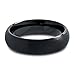 Charming Jewelers Tungsten Wedding Band Ring 6mm Men Women Comfort Fit Grey Black Dome Brushed