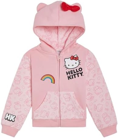 Amazon.com: Hello Kitty Sanrio Girls Fleece Zip Up Hoodie with