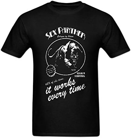 Sex Panther Print T-shirt Men's T-shirt M Black