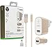 Belkin Metallic Mixit -12W 2.4Amp Fast - Home & Car Lightning Charger W/C TYPE C Adapter - Gold White Kit -(Retail Packing) For iOS iPhone 8/+/X iPad Pro