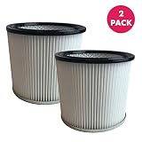 Crucial Vacuum Replacement Vacuum Filters Compatible with Shop-Vac Vacuums Cartridge Filter Parts 88-2340-02 90304 9039800 for Wet and Dry Models, 5-Gallon+ Home Vacuum Cleaners, Bulk Pack (2 Pack)