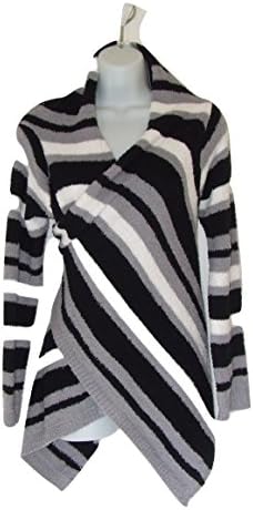 Shades of Grey Fleece Cardigan Shaw with Gloves and Sipper Socks Gift Set Small (Black, White, Grey)