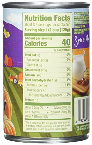 GREEN VALLEY ORGANIC PUMPKIN, 15 OZ