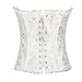 AZONT Women Sexy Push up Shapewear Underbust Corset Bustier with G-string (XL, White)