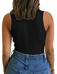 YMDUCH - Body sin mangas para mujer con cuello en V