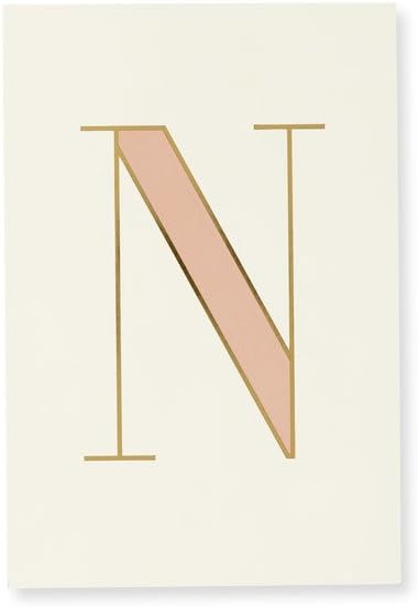 Kate Spade New York Initial Notepad with 100 Pages, N (Yellow)