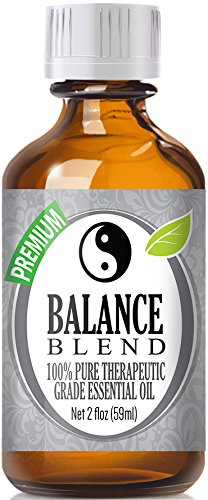 Balance Essential Oil Blend 100% Pure, Best Therapeutic Grade - 60ml / 2 (oz) Ounces - Comparable to Young Living Valor and Doterra Balance - Ho Wood, Frankincense, Lemon, Camphor, German Chamomile, Ravensara