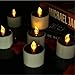 Jess Solar Tea Lights Candles Rechargeable Battery Flickering Amber LED Tealights – 6 Pack (6)