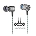 Earphones,Magnet Attraction Sport In-Ear Earbuds Heaphones Headset Stereo Bass with Mic (Green)