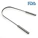 Tongue Cleaner Scraper, Medical Surgical Grade Stainless Steel Metal Tongue Sweeper Dentist Recommended Used for Bacteria Inhibiting and Eliminates Bad Breath for kids by MOTYYA (2pack)