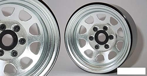 SSD 1.9" Steel Stock Beadlock Wheels SILVER SSD00278 D Hole RC4WD D90 RC