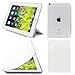 BESDATA Ultra Thin Magnetic Smart Cover for Apple iPad Mini 1st Generation [Wake/Sleep Function] Translucent Back Case + Screen Protector + Cleaning Cloth + Stylus (White)