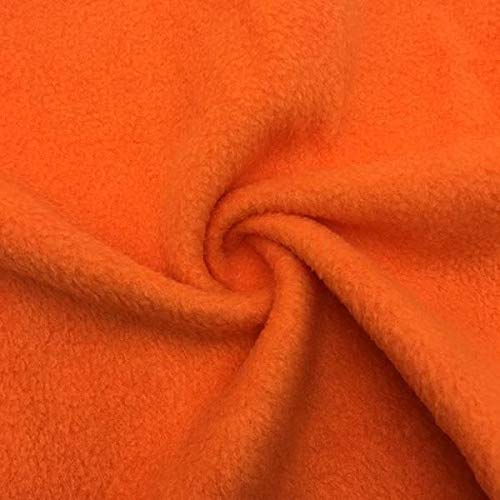 Solid Orange (Heavy Weight) Anti-Pill Fleece Fabric by The Yard