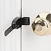 Portable Door Lock, Home Security and Travel Protection, Metal, Black