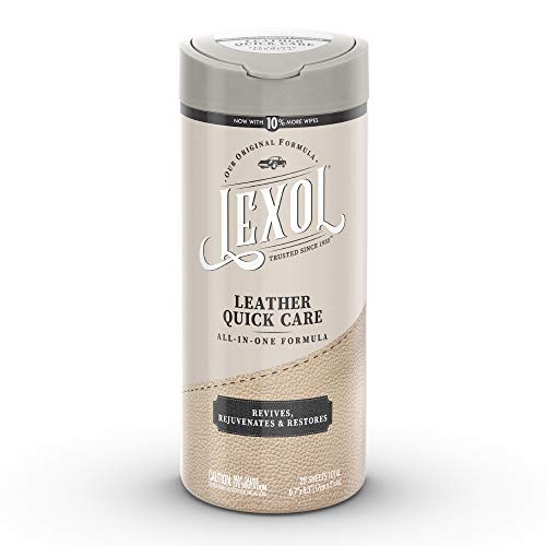 Lexol All Leather Quick Care All-in-One Formula, Best Leather Cleaner and Conditioner, for Use on Leather Apparel, Furniture, Auto Interiors, Shoes, Bags, 28-Count Sheet Wipes Lexol All Leather Quick Care All-in-One Formula, Best Leather Cleaner and Conditioner, for Use on Leather Apparel, Furniture, Auto Interiors, Shoes, Bags, 28-Count Sheet Wipes