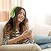 AUSDOM Lightweight Over-Ear Wired HiFi Stereo Headphones with Built-in Mic Comfortable Leather Earphones Noise Isolating Adjustable Deep Bass for iPhone iPod iPad Macbook MP3 Smartphones Laptop- Green