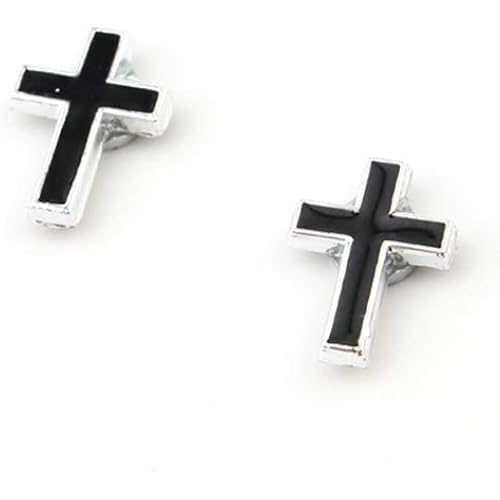 Non-pierced Hoop Earrings,Fake Gauges Magnetic Fake Gauges,Cross,Round,Pentagram,Skull Earrings Studs