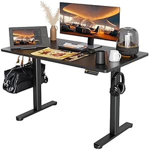 Claiks 昇降デスク 電動 スタンディングデスク 昇降式 テーブル 幅120cm*奥行き60cm ブラックフレーム/ブラック天板