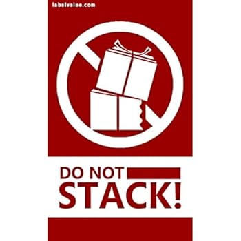 Amazon.com : Do Not Stack (symbol of two boxes), Paper Labels, 500