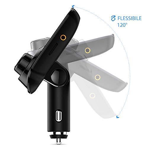 Mpow Trasmettitore FM Bluetooth, FM Trasmettitore per Auto Radio Adattatori Vivavoce Car Kit per Scheda TF, USB Port, Micro SD Card, U Disk, Cellulari, Tablet Portatile, Altri Dispositivi Bluetooth