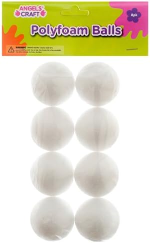 Angels Craft CRAFT FOAM BALL 2" 8PCS #DCS-2250 Pcs Per case : 48