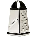 Oliver & Kline Stainless Steel Box Surface Glide Technology 4-Sided Cheese Grater and Vegetable Slicer with Storage Container Set