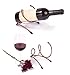 Artistic Spiral Bronze Tone Metal Single Bottle Tabletop Wine Holder Display Rack by MyGift