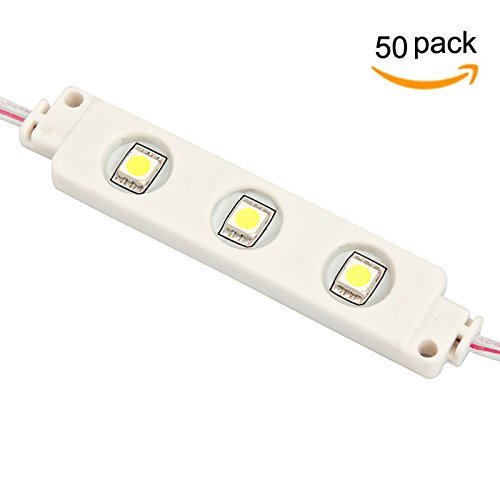 HERO-LED LS-M3X-3SF-CW Rectangle LED Sign Module, 3 SMD 5050 LEDs, IP65 Weatherproof, 50-Pack, Cool White 6000K