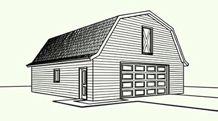 Barn Style Roof Garage Plans 30 By 40 Two Car Single Story