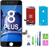 for iPhone 8 Plus Screen Replacement Black, FFtopu