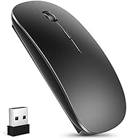 【HOKONUI 2021最新版】ワイヤレスマウス Bluetooth マウス 超薄型 静音 充電式 省エネルギー 2.4GHz 3DPIモード高精度 持ち運び便利 Bluetooth5.0...