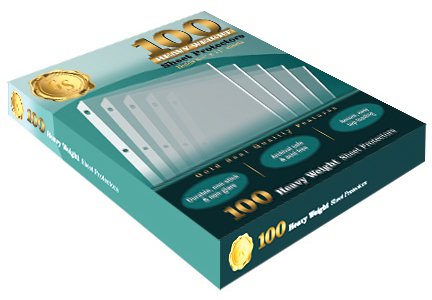 100 Clear Heavyweight Poly Sheet Protectors by Gold Seal, 8.5" x 11"