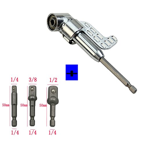 3Pcs Socket Adapter Impact Hex Shank Drill Bits Bar Set 1/4