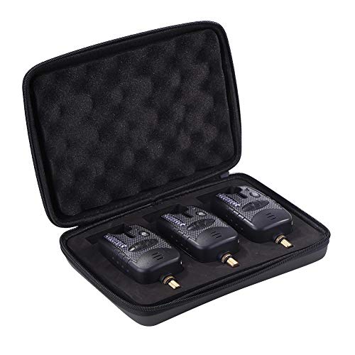 Vakind Wireless Fishing Bissanzeiger Angeln Bissanzeiger Blaue LED-Fischen-Anzeige Wasserdicht-Ton-Alarm für Angel…