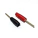 2mm Pin Screw-Type Banana Plugs - Red & Black, Soft Silicone Shell, Gold-Plated Connectors, Screw or Solder Termination, 4-Pack
