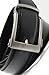 Classic Men's Leather Ratchet Click Belt - Matte Silver Buckle w/ Double Stitched Black Leather Ratchet Belt - Trim to Fit (Trim to Fit: Up to 40'' Waist)