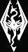 YttBuy-Skyrim Dragons Game Car Truck Window Bumper Vinyl Graphic Decal Sticker- (6 inch) / (15 cm) Tall GLOSS WHITE Color