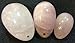 Set of 3 Natural Rose Quartz Eggs Kegel Exercise Weights Texas Hidden Gems