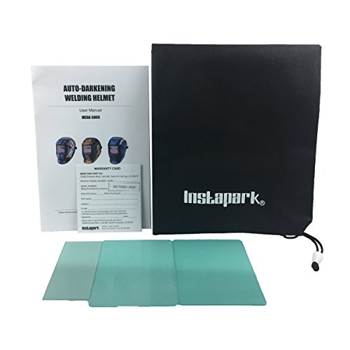 Instapark ADF Series GX-500S Solar Powered Auto Darkening Welding Helmet with Adjustable Shade Range #9 - #13 (Blue) - Thumbnail 4