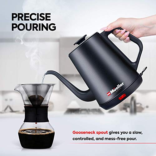 Mueller Coffee Serving Set Electric Gooseneck Kettle with Pour Over