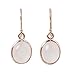 NOVICA Artisan Handmade Rose Gold Plated Quartz Dangle Earrings with 18k Sterling Silver Pink Thailand Birthstone [1.1 in L x 0.4 in W] ' Morning Rose'