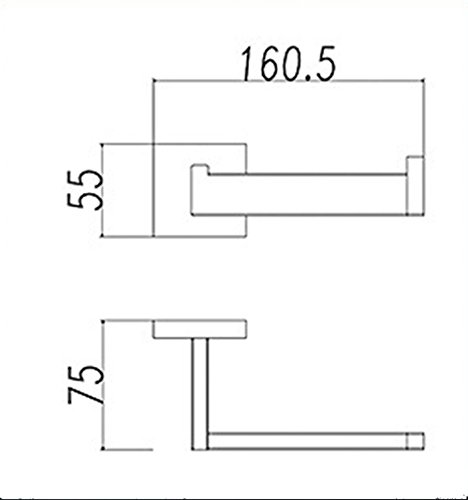 TURS SUS304 Stainless Steel Toilet Paper Holder Wall Mount Paper Towel Holder,Brushed Finish