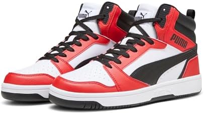 Unisex Rebound V6 Turnschuhe, Puma White Puma Black For All Time Red, 40 EU