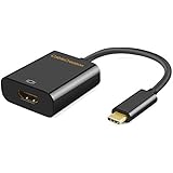 USB-C to HDMI 4K @60Hz CableCreation Type C to HDMI Adapter, Thunderbolt 3 Compatible, Male to Female, DP Alt Mode,for MacBook Pro//iMac 2017/Chromebook Pixel/Yoga 910/Samsung S8/S8+, Black/10 CM
