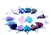 Heart Stone Pendants 20pcs Small Healing Rock Chakra DIY Crystal Charms Love Heart for Necklace Earring Jewelry Making (20 Colors)